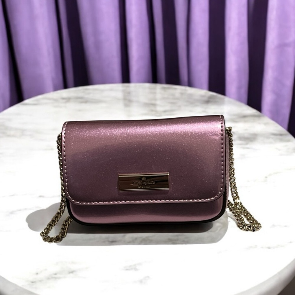 Kate Spade NWOT Kenzie Limited Edition Metallic Card Case Micro Crossbody